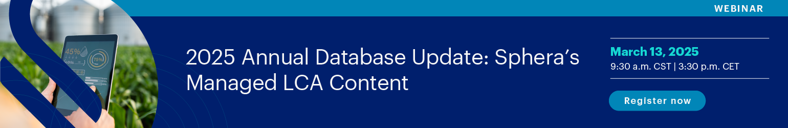 2025 Annual Database Update - Sphera Managed LCA Content Webinar